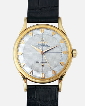 1954 Omega Constellation Honeycomb Dial |  Ref. 2648 SC | 18Kt Yellow Gold | No-Lume | Rare Arrow-head Markers