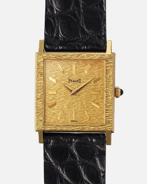 *NEAR MINT* 1970s Piaget in Bark 18k Yellow Gold | With Buckle | Ref.9133 A6 | Cal. 9P1
