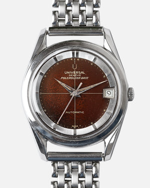 1964 Tropical Universal Genève Polerouter Date |  Gilt Glossy Caramel Black Dial |Microtor | Ref.204607-1