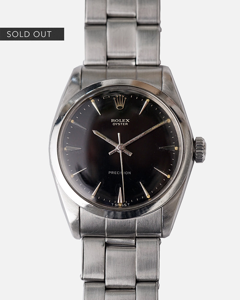 1967 Rolex Oyster Precision | Black Glossy Gilt Dial |Ref. 6426 | Full Set Box & Papers