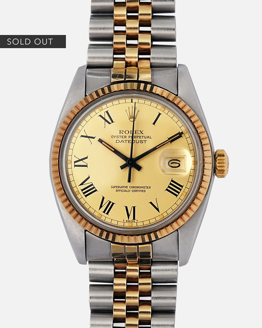 MINT* 1979 Rolex Detejust - Lemon Buckley Dial  | “Roger Moore” Ref. 16013 | FULL SET - Box + Papers + Original Receipt