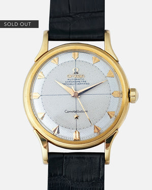 1954 Omega Constellation Honeycomb Dial |  Ref. 2648 SC | 18Kt Yellow Gold | No-Lume | Rare Arrow-head Markers