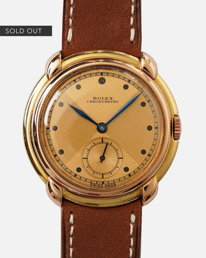 *RARE* 1937 Rolex Chronometre | Quarters Dial | 18Kt Yellow and Pink Gold | Ref. 3167 | In 34mm
