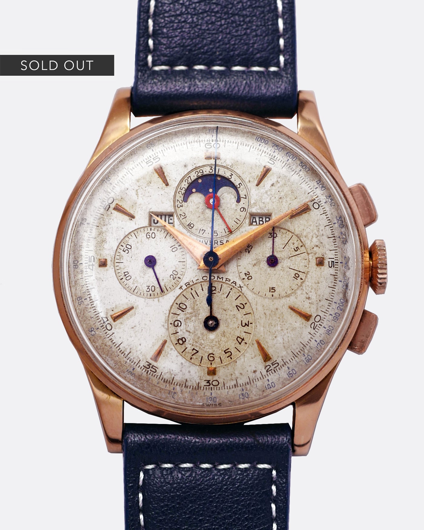 1949 Universal Genève Tri-Compax Jumbo 18K Rose Gold