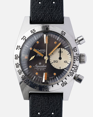*NEAR MINT* 1960s Aquastar Deepstar 'Rally' Chronograph by Duward | Big Eye  | Valjoux 23