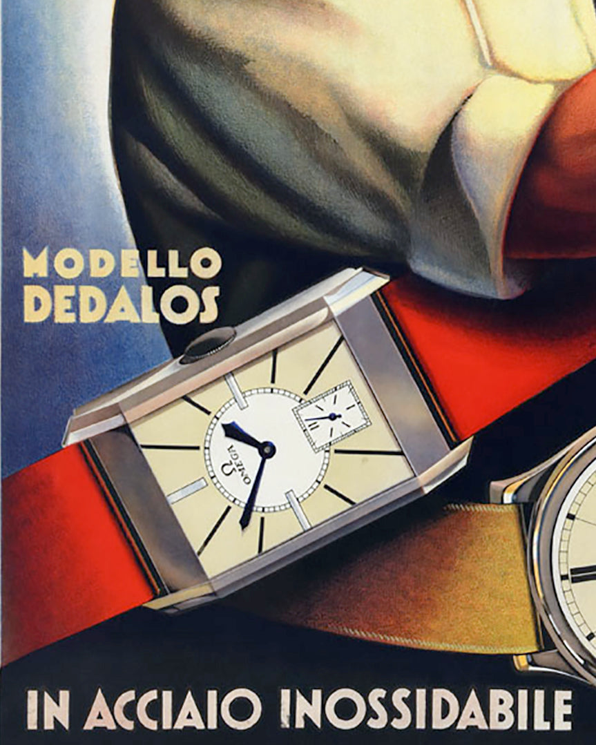 1934 Omega Dedalos | Mirror Sector Dial |  Stainless- Steel Staybrite