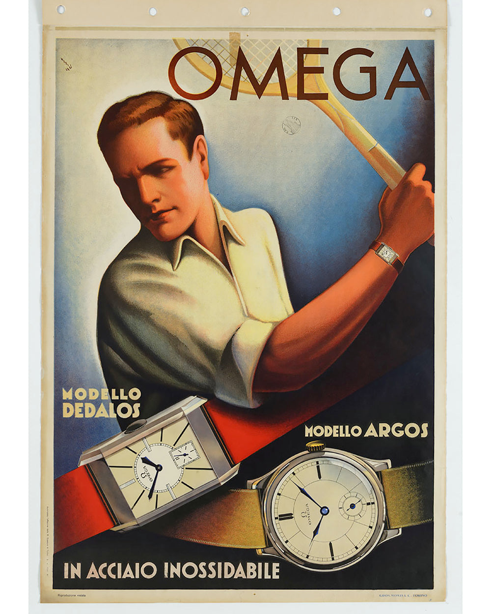 1934 Omega Dedalos | Mirror Sector Dial |  Stainless- Steel Staybrite