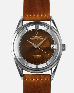 1959 Tropical Universal Genève Polerouter | Gilt Glossy Caramel Black Dial | Ref.204610-2 | With Buckle