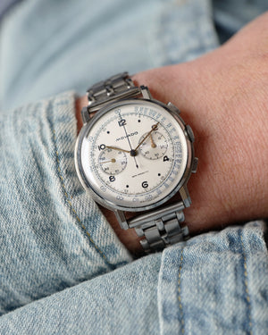 *MINT* 1940s Movado Chronograph  | Stepped Case | Ref. 19033 | 37mm | Cal. M90