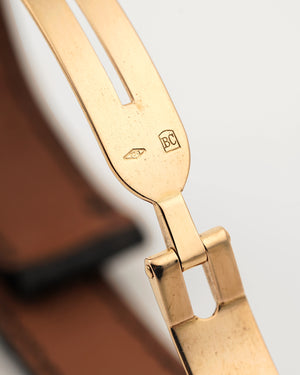 1970s Cartier Incurvée | Faberge Mark 1 Dial - Early Production | Paris Dial | Mécanique | 18kr Yellow Gold | With Box and Two New Straps