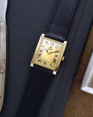 *MINT*1960s Universal Genève 'Tank Style' | Breguet Hands | Ref.60602 | 14Kt Gold | With Box, Original Strap and Signed Buckle.