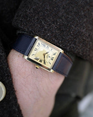 *MINT*1960s Universal Genève 'Tank Style' | Breguet Hands | Ref.60602 | 14Kt Gold | With Box, Original Strap and Signed Buckle.