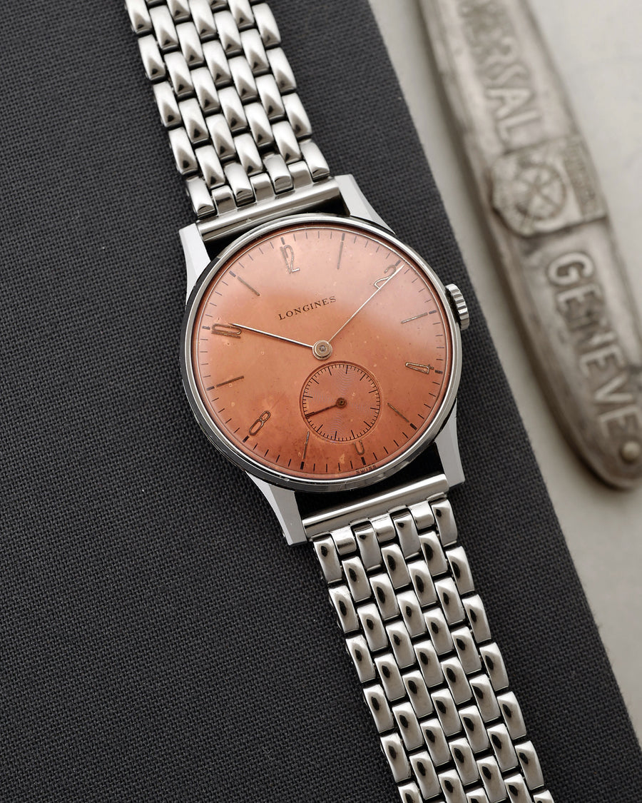 *MINT* 1943 Longines Copper-Salmon Dial | Unpolished | Ref.4982 | Cal.23M | Extract From Archives