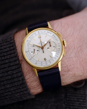 1956 Omega Rare Pulsations and Tachymetre Dial | Cal.320 | Ref. OT 2278 | 18Kt Gold |  | With Original Buckle