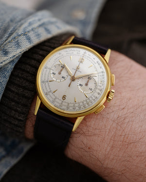 1956 Omega Rare Pulsations and Tachymetre Dial | Cal.320 | Ref. OT 2278 | 18Kt Gold |  | With Original Buckle