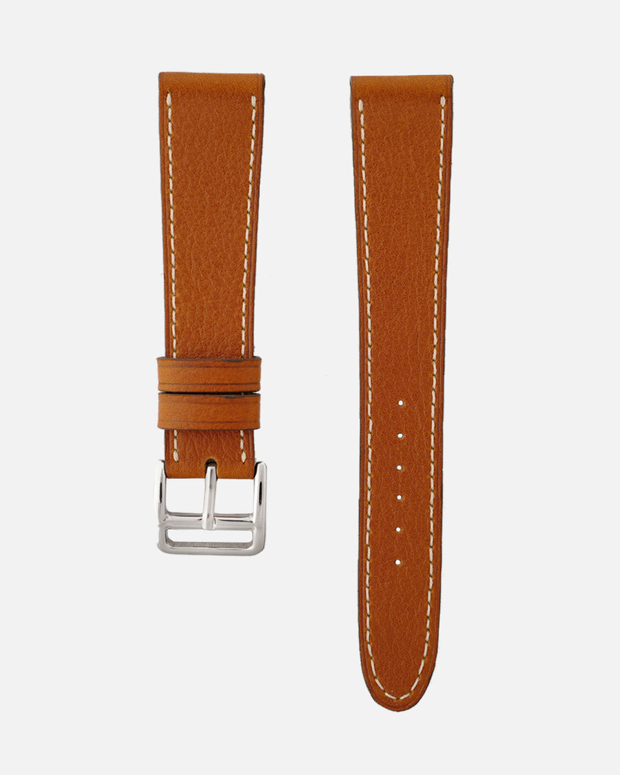 Barenia Leather - Cream Stitching Watch Strap