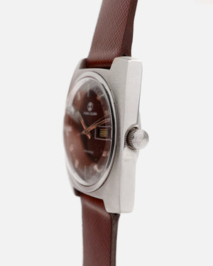 1960s Favre Leuba Automatic Duomatic | 'Burgundy Dial'