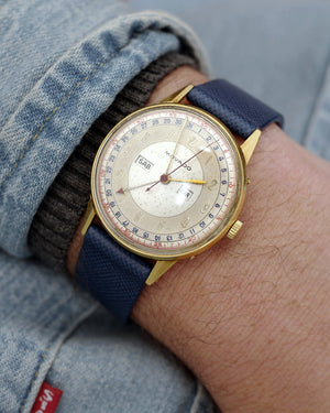 1940s Movado Calendograf | Triple Calendar | Ref.4826 | Cal. 470 | Large 36mm | Tri-Color Scales | 18K Yellow Gold