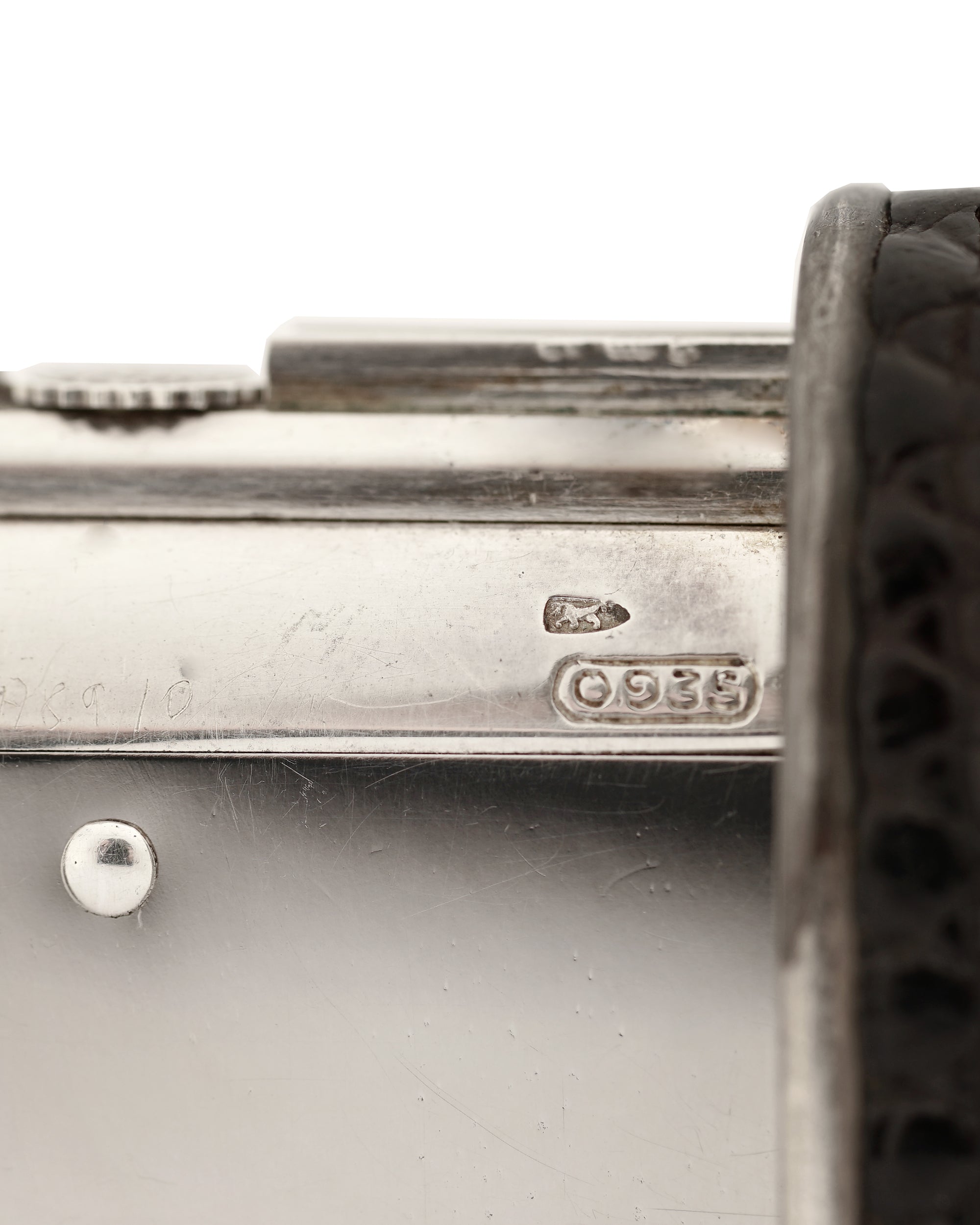 1930s Movado Ermeto | Sterling Silver 935 | Rare Black Lacquered Dial