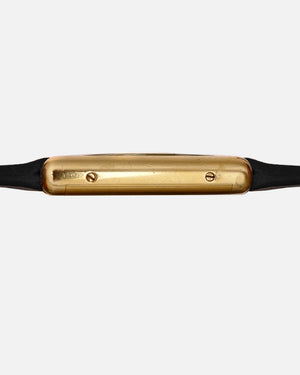 1970s Must de Cartier Tank | Mécanique | Onyx Lacquer Dial | 18k Vermeil