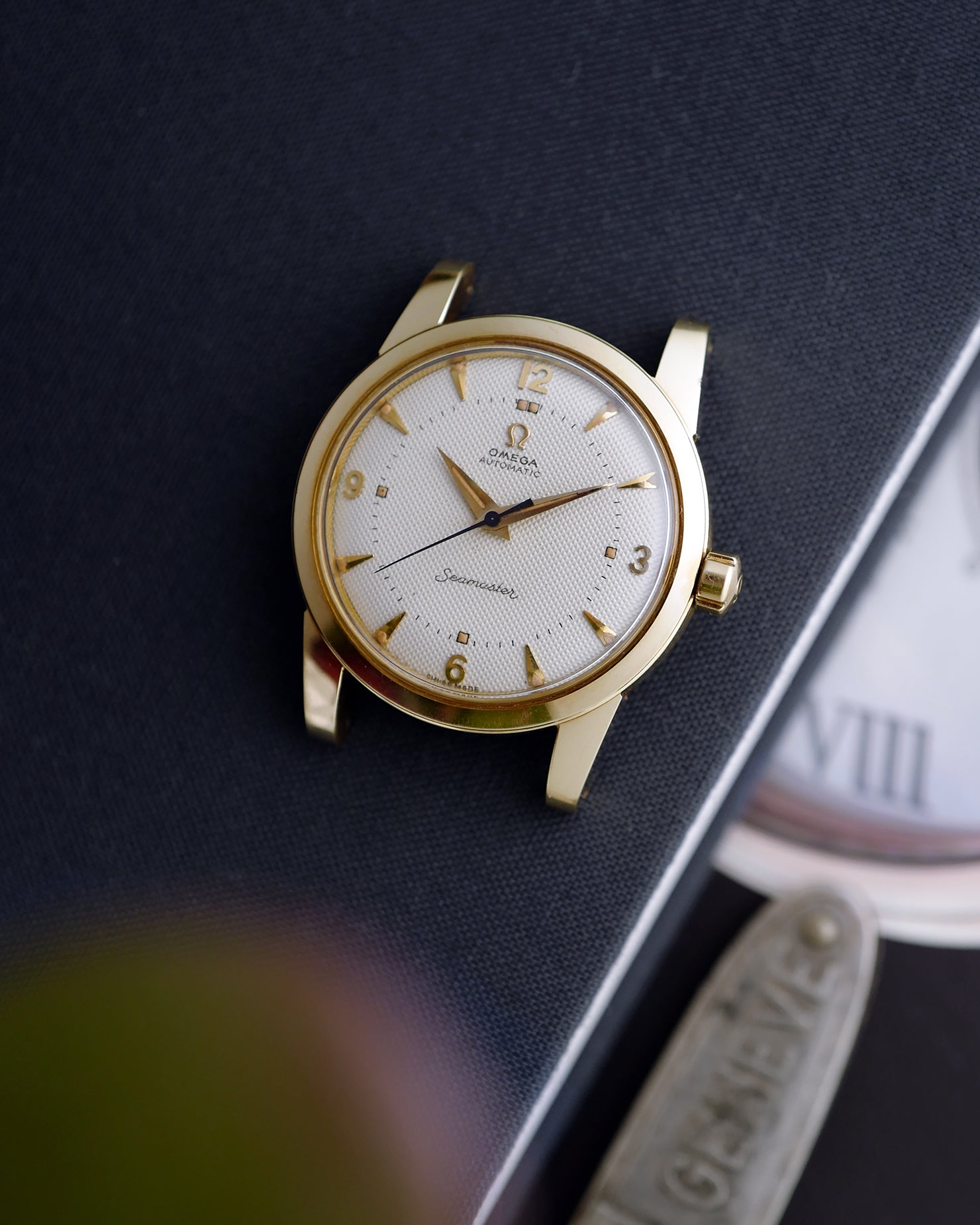*NOS* 1951 Omega Seamaster | 'Honeycomb Dial' | Ref. 2577 SC | 'Beefy Lugs' | 14kt Yellow Gold | With Box and Tag