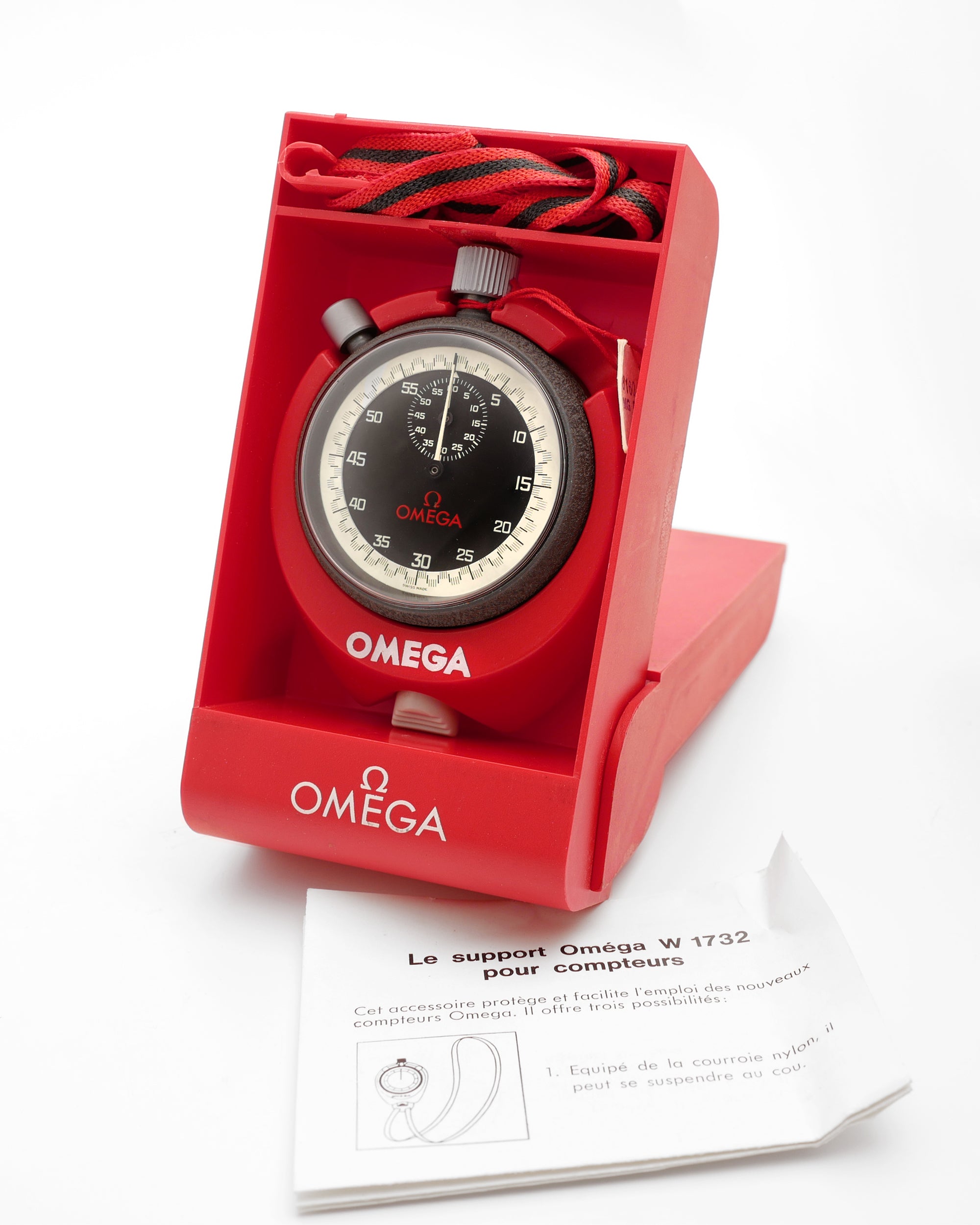 NOS 1970s Omega Stopwatch Model MG6408 Cal. 8160A Full Set The Time Curator