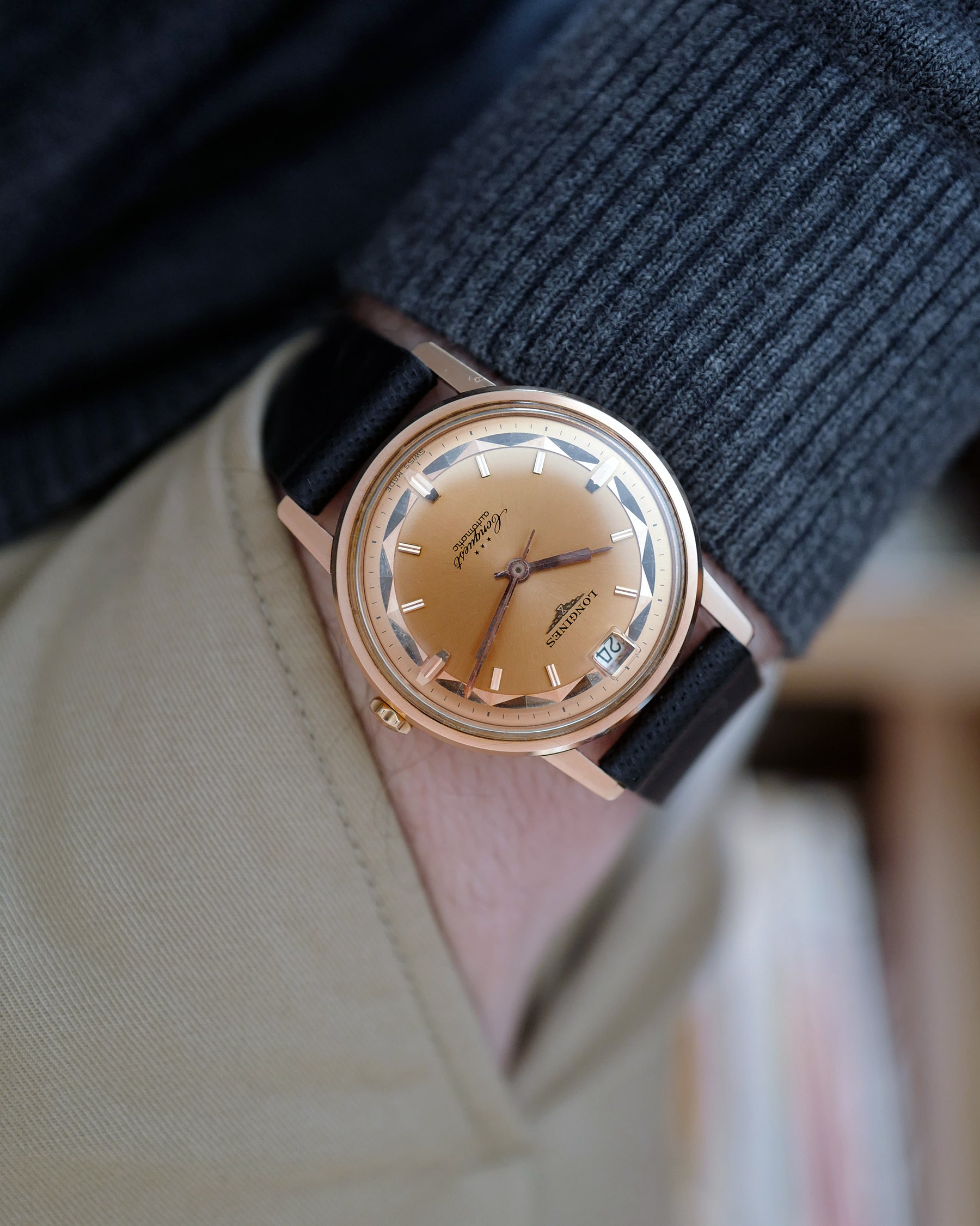 1961 Longines Conquest Ref. 9025/4 Deluxe | 18kt Rose Gold | Extract From Archives