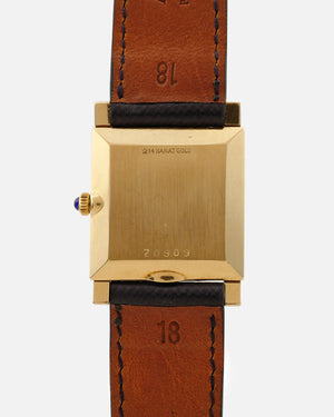 *MINT*1960s Universal Genève 'Tank Style' | Breguet Hands | Ref.60602 | 14Kt Gold | With Box, Original Strap and Signed Buckle.