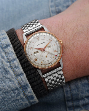 1940s Two-Tone Movado Calendograf | Ref.14786 | Spanish Dates | Steel and Rose Gold