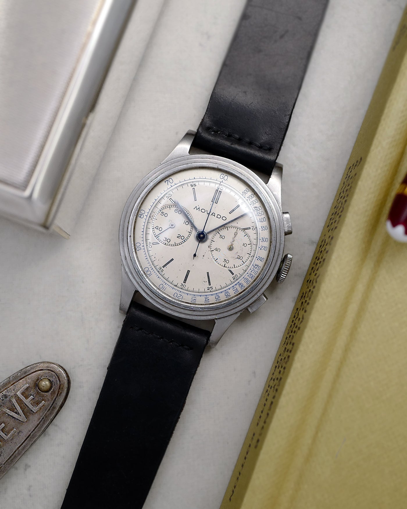 19005 1940s Movado Chronograph | Stepped Case | Ref. 19005 | Cal. M90 - The ...